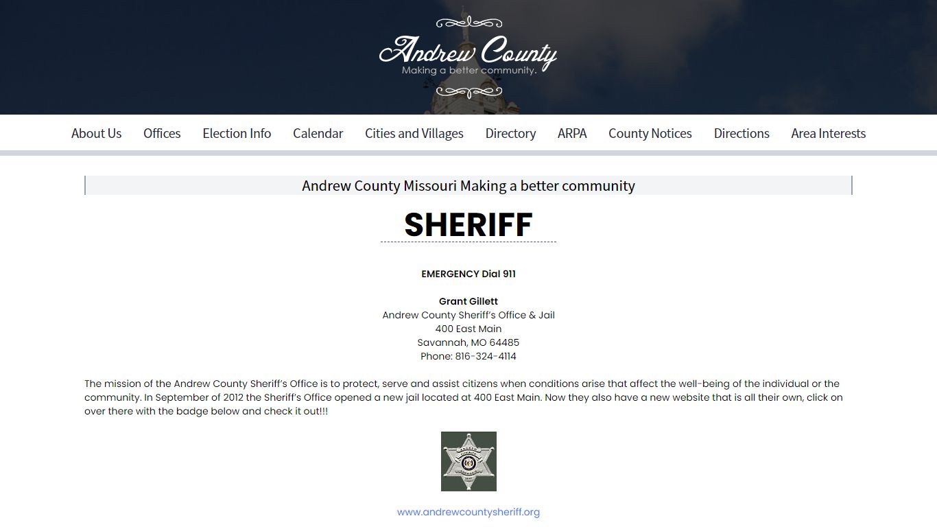 Sheriff | Andrew County